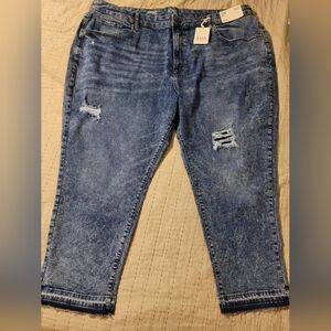 a.n.a Plus Womens High Rise Straight Leg Slim Fit Jean 30W